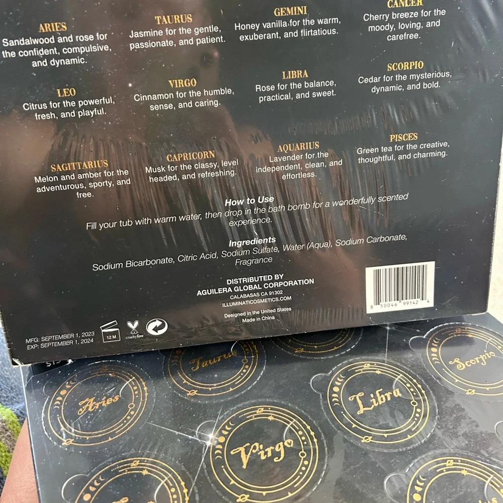 Zodiac bath bomb calendar